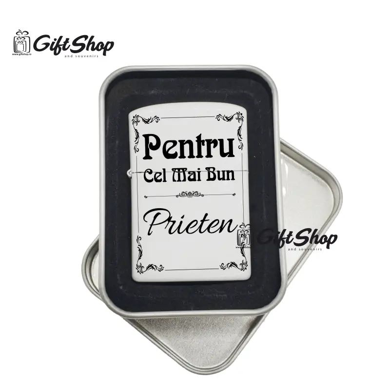 Cel mai bun prieten, bricheta metalica gravata laser cu mesajv